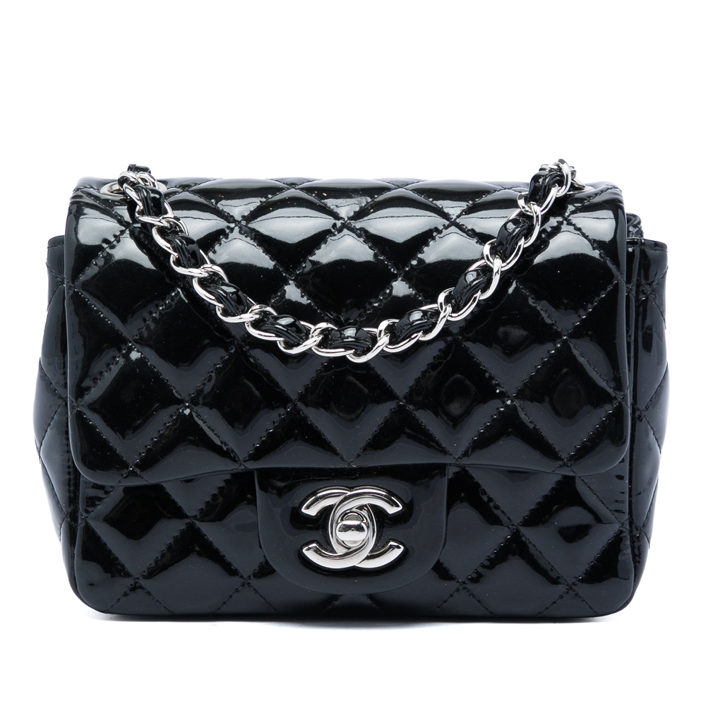 Pre-Loved Chanel Mini Square Classic Patent Single Flap